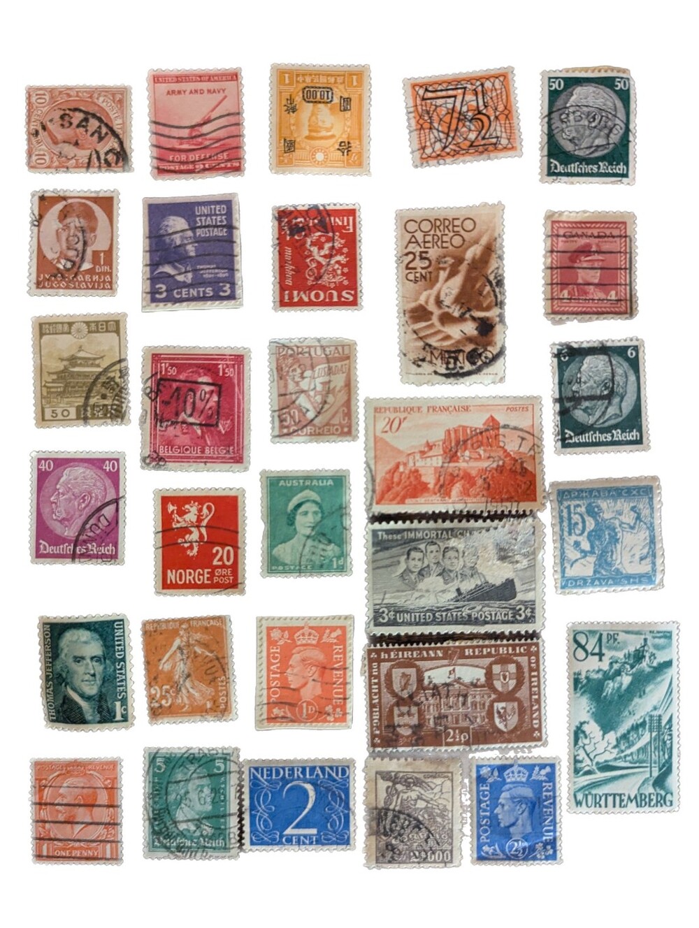Vintage mail stamps Lot